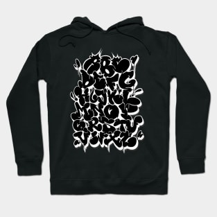 Graffiti ABC - Alphapet Series #2 - Bubbles - black Hoodie